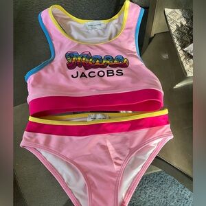 Marc Jacobs Pink and Yellow Bikini Top